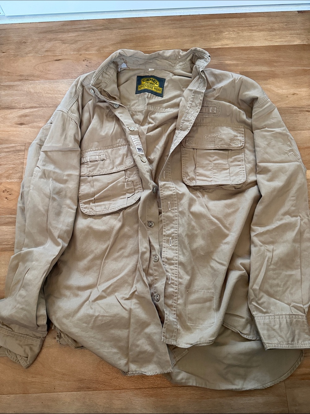 Camel Adventure Light Khaki Field Jacket with Front Pockets